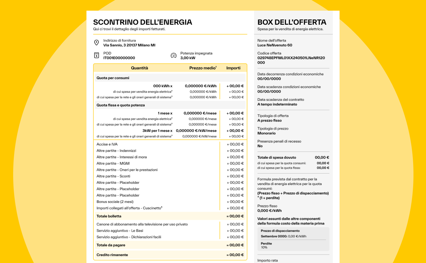 La seconda parte della nostra bolletta luce La seconda parte della nostra bolletta luce