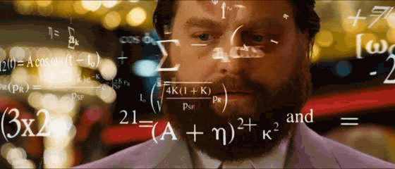 Zach Galifianakis è alle prese con una serie di formule complicate.