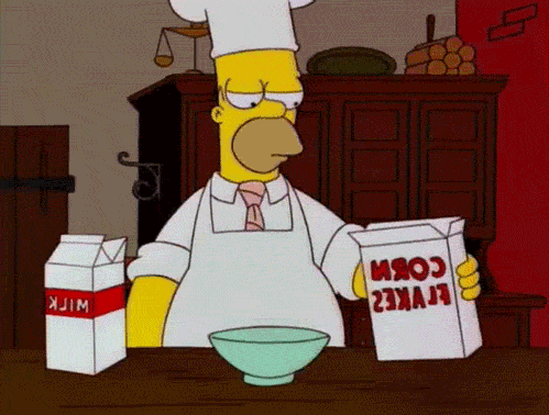 Homer dei Simpson prova a cucinare